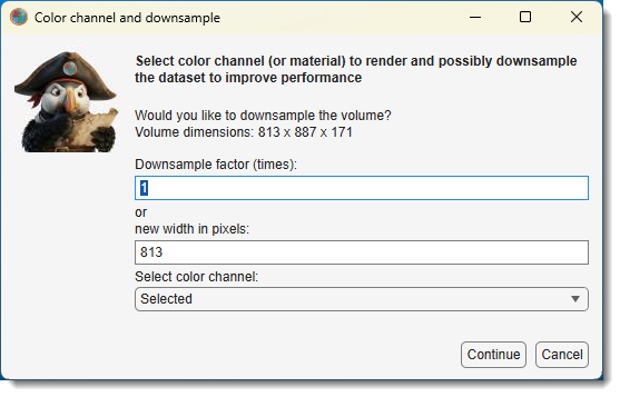 Downsampling Dialog