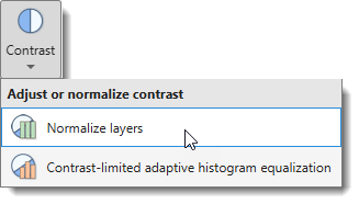 Image Ribbon Tab -> contrast adjustments